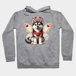 Valentine Fairy Husky Dog Hoodie